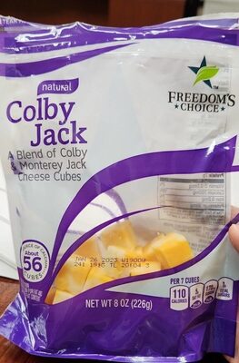 Natural Colby Jack A Blend Of Colby & Monterey Jack Cheese Cubes, Colby Jack