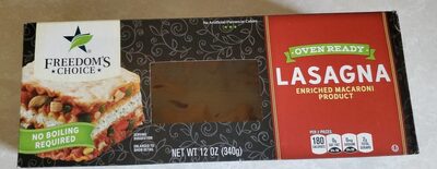 Enriched Macaroni Product, Lasagna