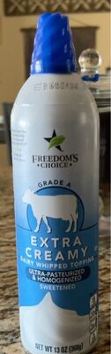 Extra Creamy Sweetened Dairy Whipped Topping, Extra Creamy