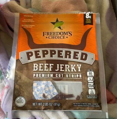 Peppered Beef Jerky Premium Cut Strips, Peppered