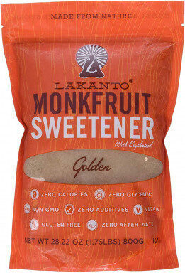 Golden Monk Fruit Sweetener With Erythritol, Golden With Erythritol