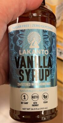 Vanilla Flavored Syrup, Vanilla