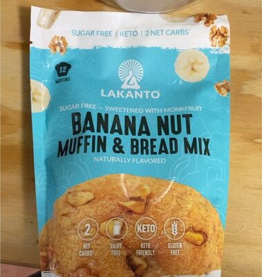 Banana Nut Flavored Sugar Free Muffin & Bread Mix, Banana Nut