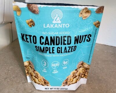 Sweetened With Monkfruit Simple Glazed Keto Candied Nuts, Sweetened With Monkfruit