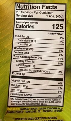 Tropical Organic Chewy Banana Bites, Tropical