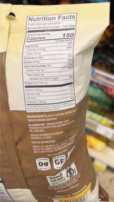 Organic Sea Salt Plantain Crisps, Sea Salt