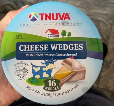 Tnuva Cheese Wedges, 0.53 Oz, 16 Count