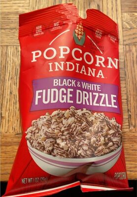 Black & White Drizzle Popcorn, Black & White Drizzle