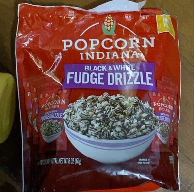 Black & White Drizzle Popcorn, Black & White