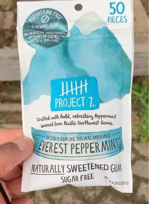 Everest Peppermint Sugar Free Naturally Sweetened Gum, Everest Peppermint