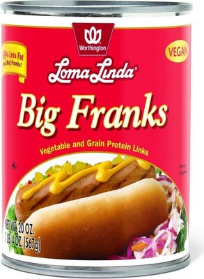 Worthington, Loma Linda, Big Franks Vegetable & Grain Protein Links