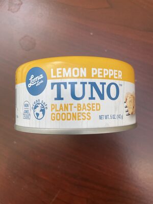 Lemon Pepper Fishless Tuna, Lemon; Pepper