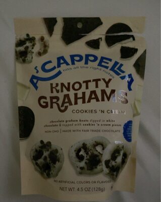 Cookies 'N Cream Chocolate Graham Knots Dipped In White Chocolate & Topped With Cookies 'N Cream Pieces, Cookies 'N Cream