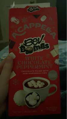 White Chocolate Peppermint Bev Bombs Filled With Mini Marshmallows, White Chocolate Peppermint