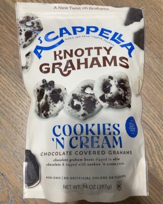 Cookies N Cream Chocolate Covered Knotty Grahams, Cookies N Cream