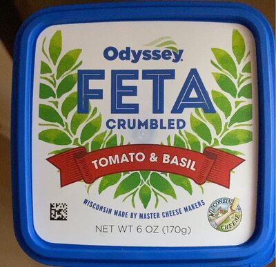 Tomato & Basil Feta Crumbled Cheese, Tomato & Basil