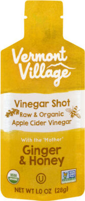 Vinegar Shot Raw & Organic Apple Cider Vinegar, Ginger & Honey