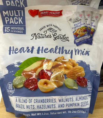 Heart Health A Blend Of Cranberries, Walnuts, Almonds, Brazil Nuts, Hazelnuts And Pepitas Mix, Heart Health