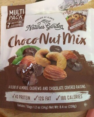 Nature's Garden Choco Nut Mix Multipack, 1.2 Oz, 7 Count