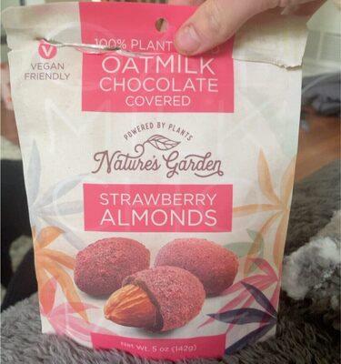 Oatmilk Chocolate Covered Strawberry Almonds, Oatmilk Chocolate