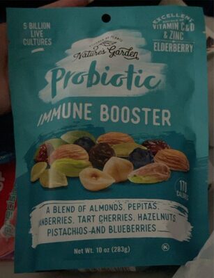 Probiotic Immune Booster, Almonds; Petitas; Cranberries; Tart Cherries; Hazelnuts; Pistachios; Blueberries