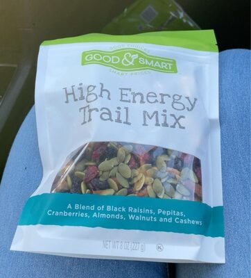 High Energy A Blend Of Black Raisins, Pepitas, Cranberries, Almonds, Walnuts And Cashews Trail Mix, High Energy