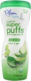 Plum Organics Super Puffs Apple with Spinach 1.5oz Canister