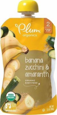 Plum Stage2 Grain Baby Food Zucchini Banana Amarnth