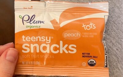 Peach Flavored Teensy Snacks Soft Fruit Snacks, Peach
