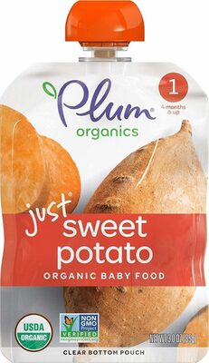 Plum Organics Just Sweet Potato Stage 1 Organic Baby Food 3oz Pouch