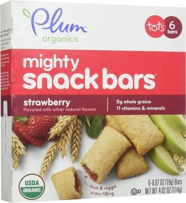Plum Organics Mighty Snack Bars Strawberry 6-Count Box/.67oz Bars