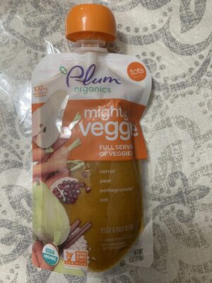 Plum Mighty Veg Tots Snacks Carrot Pear Pomegranate