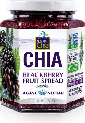 Chia Blackberry Fruit Spread With Agave Nectar, Chia Blackberry With Agave Nectar