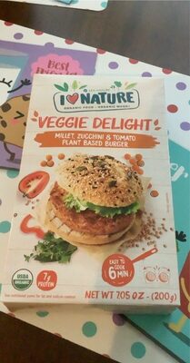 Millet. Zucchini & Tomato Plant Based Burger, Millet, Zucchini & Tomato