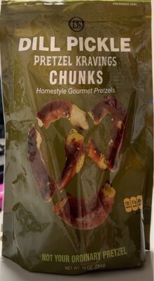 Dill Pickle Chunks Homestyle Gourmet Pretzels, Dill Pickle