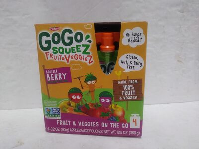 Boulder Berry Apple Carrot Mixed Berry Fruit & Veggies On The Go, Boulder Berry