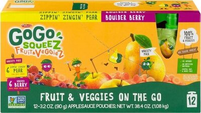 Boulder Berry And Zippin' Pear Fruit & Veggiez On The Go, Berry; Pear