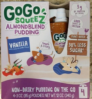 Vanilla Almond Blend Non-Dairy Pudding On The Go, Vanilla; Almond