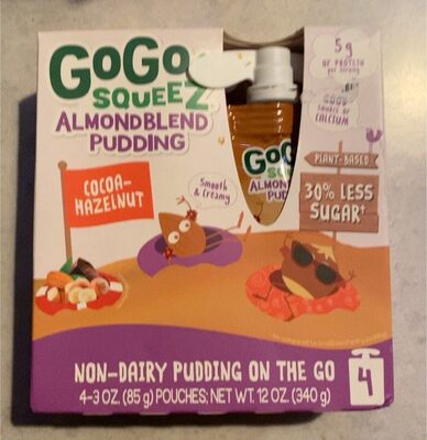 Almond Blend Pudding Cocoa-Hazelnut Non-Dairy Pudding On The Go, Cocoa; Hazelnut