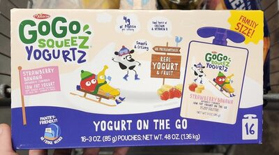 Strawberry Banana Flavored Low Fat Yogurt, Strawberry Banana