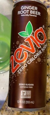 Zero Calorie Ginger Root Beer Soda, Ginger Root Beer