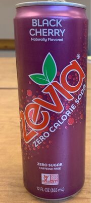 Black Cherry Zero Calorie Soda, Black Cherry