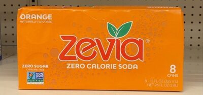 Orange Flavored Zero Calorie Soda, Orange