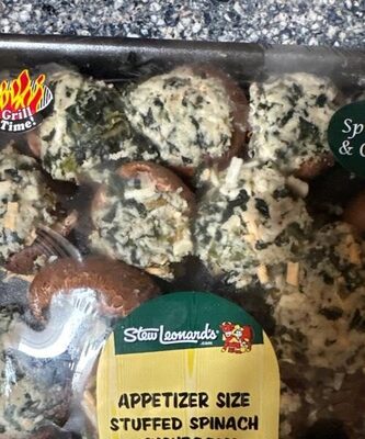 Stuffed Spinach Appetizer Size Mushrooms, Stuffed Spinach