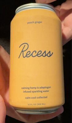 Peach Ginger Calming Hemp Extract & Adaptogen Infused Sparkling Water, Peach Ginger