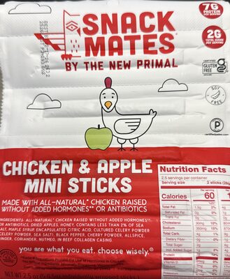 Kids Chicken & Apple Sticks, Chicken; Apple