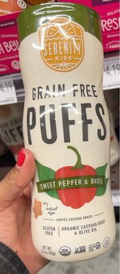 Sweet Pepper & Basil Grain Free Puffs, Sweet Pepper & Basil