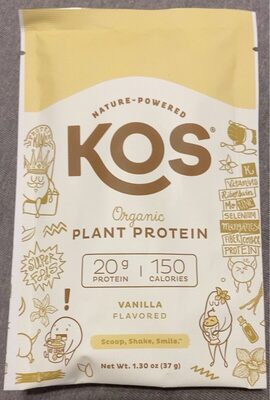 Organic Plant Protein 20 G Powder, Vanilla, Vanilla