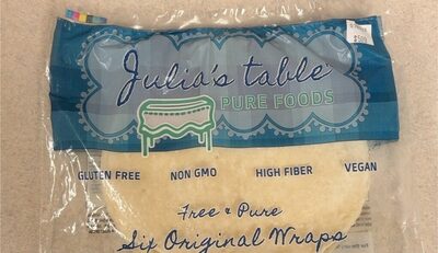 Gluten Free & Pure Six Original Wraps, Original