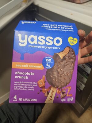 Sea Salt Caramel Chocolate Crunch Creamy Greek Yogurt Bars, Sea Salt Caramel Chocolate Crunch